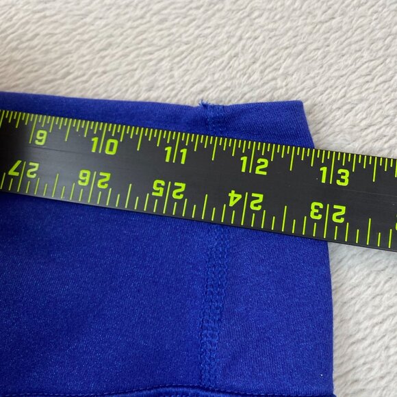 Nike Womens Capri Leggings Small Blue Zigzag Dri-Fit Actiivewear Stretch Pull On - Picture 4 of 12